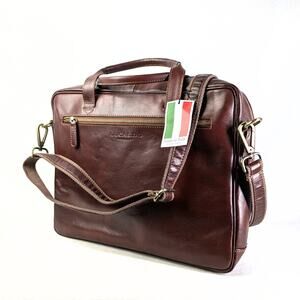 NWT Lucaldo Genuine Leather Messenger Bag